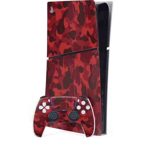 Red Street Camo PlayStation PS5 Skins